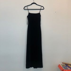 90’s vintage, bodycon, black velvet dress!